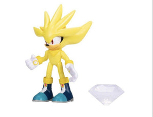 2023 JAKKS Pacific Sonic the Hedgehog Figure: SUPER SILVER (w/ Chaos Emerald)