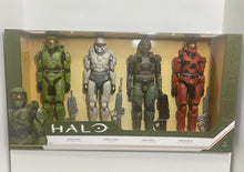 Load image into Gallery viewer, HALO UNSC 4 Figure Pack:  MASTER CHIEF, MARINE, TANAKA, SPARTAN MK VII w/Weapons