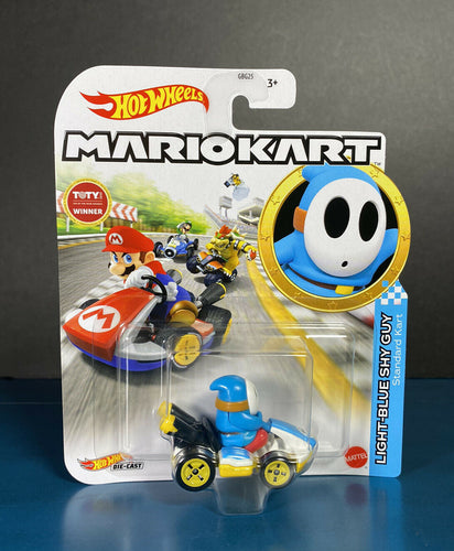2021 HOT WHEELS MARIO KART: LIGHT-BLUE SHY GUY (Standard Kart) DIE-CAST