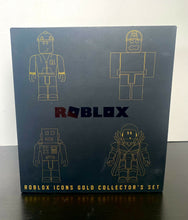 Load image into Gallery viewer, Jazwares Roblox Icons 15th Anniversary Gold Collector’s Set w/ Virtual Item Code