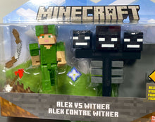 Load image into Gallery viewer, 2021 Minecraft Craft-A-Block Figure 2-Pack: ALEX VS. WITHER