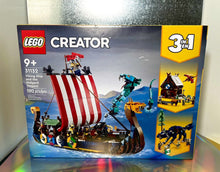 Load image into Gallery viewer, 2022 LEGO CREATOR: Viking Ship and the Midgard Serpent (31132)