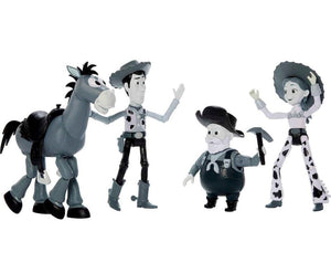 2023 Disney Pixar Toy Story Woody’s Roundup 4-Packs (Black & White) - Exclusive!