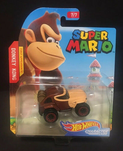 Hot Wheels Super Mario Character Cars Donkey Kong #7/7 FIRST APPEARANCE!
