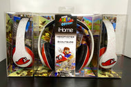 2017 iHome - eKids Super Mario Odyssey Wired Headphones w/ Mic - Red & White