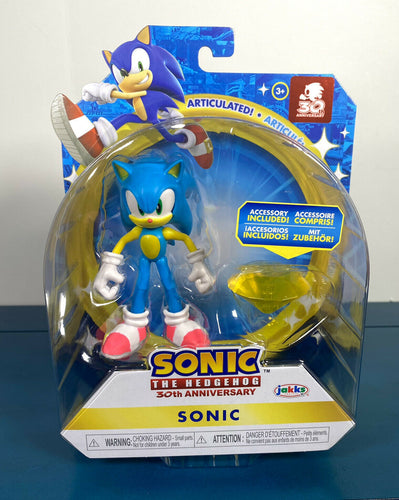 2021 JAKKS Pacific Sonic The Hedgehog 30th ANNIVERSARY: NEON SONIC (w/ Emerald)