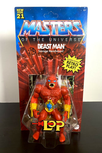 MASTERS OF THE UNIVERSE BEAST MAN LOP RETRO PLAY NEW FOR 21 NEW