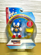 Load image into Gallery viewer, 2022 JAKKS Pacific Sonic The Hedgehog Figure: CLASSIC SONIC (Smiling, w/ Spring)