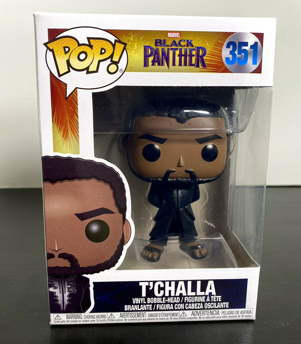 2020 Funko Pop! Marvel’s Black Panther - T’CHALLA (Black Robe, #351)