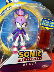 2023 JAKKS Pacific Sonic the Hedgehog Figure: BLAZE THE CAT (w/ Sol Emerald)
