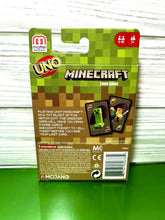 Load image into Gallery viewer, 2019 Mattel Games UNO Card Game - MINECRAFT Edition (w/ Special Rule!)