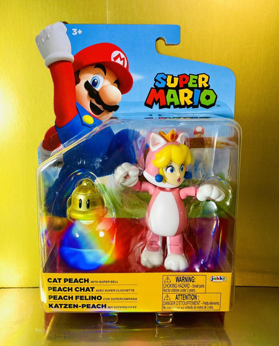 2022 JAKKS Pacific World of Nintendo Action Figure: CAT PEACH (w/ Super Bell)