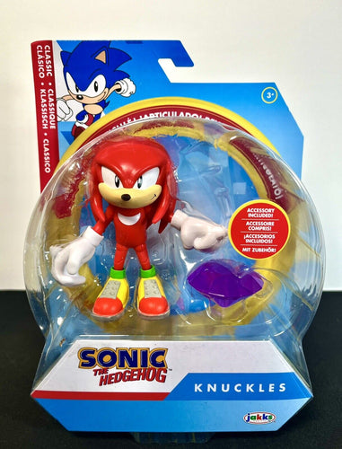 2024 JAKKS Pacific Sonic the Hedgehog Figure: CLASSIC KNUCKLES (w Chaos Emerald)