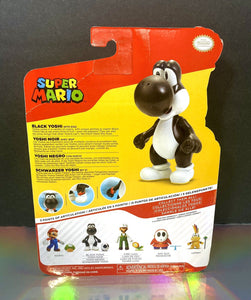 2021 JAKKS Pacific World of Nintendo 4” Action Figure: BLACK YOSHI (w/ Egg)