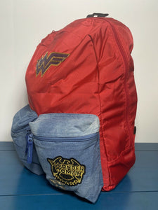 BioWorld DC Classic Wonder Woman (1975) Red Backpack w/ Pins and Patch
