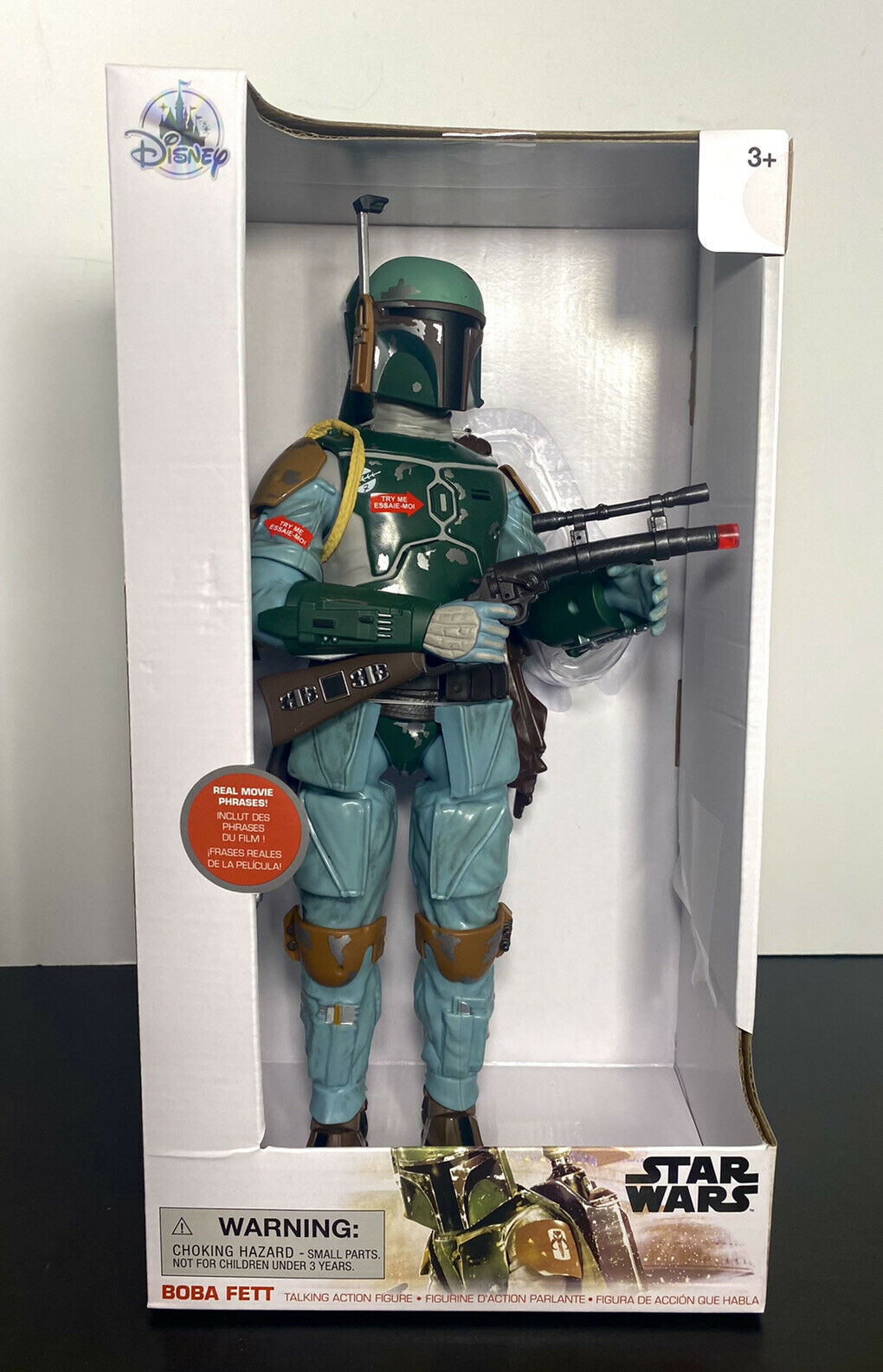 Disney Star Wars Talking 13.5in Action Figure - BOBA FETT (Blaster Lights Up!)