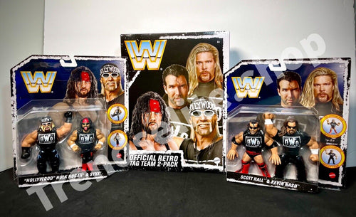 2023 WWE NWO Retro 4-Pack Exclusive - SCOTT HALL, KEVIN NASH, HULK HOGAN, SYXX