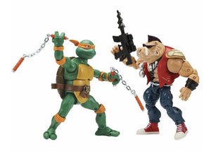 2021 Playmates Toys- Teenage Mutant Ninja Turtles 2 Pack - Michelangelo vs Bebop