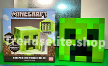 Load image into Gallery viewer, Minecraft Green Creeper Mini Fridge w/Ambient LED Lighting (6.7L, Up To 9 Cans)