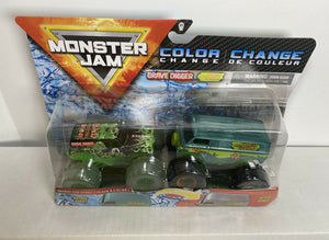 2020 Monster Jam Color Change 2-Pack: GRAVE DIGGER & MYSTERY MACHINE