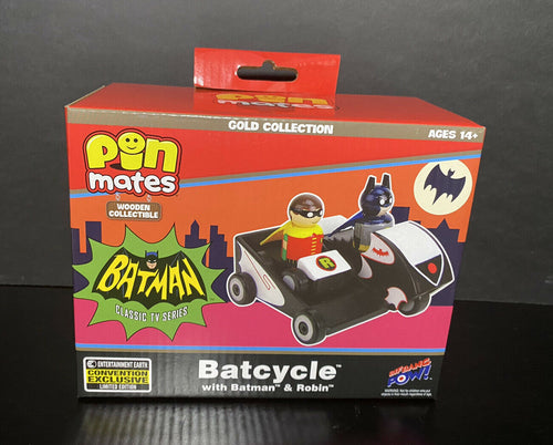 2020 SDCC Exclusive Limited Edition PinMates: Batcycle with Batman & Robin