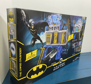 DC BATMAN 3-in-1 Batcave Playset with Exclusive Action Figure and Battle Armor
