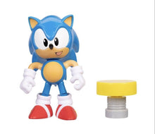 Load image into Gallery viewer, 2022 JAKKS Pacific Sonic The Hedgehog Figure: CLASSIC SONIC (Smiling, w/ Spring)