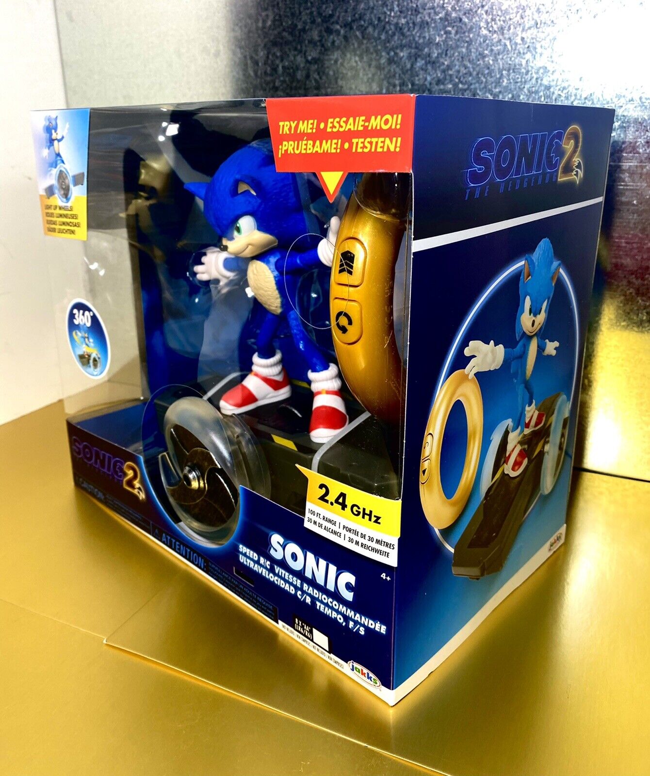 Sonic Speed Rc 2022 JAKKS Sonic the Hedgehog 2 (Movie) - Sonic Speed RC Toy (Lights u ...