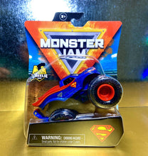 Load image into Gallery viewer, 2022 Spin Master Monster Jam - SUPERMAN Diecast Monster Truck (w/ Wheelie Bar)
