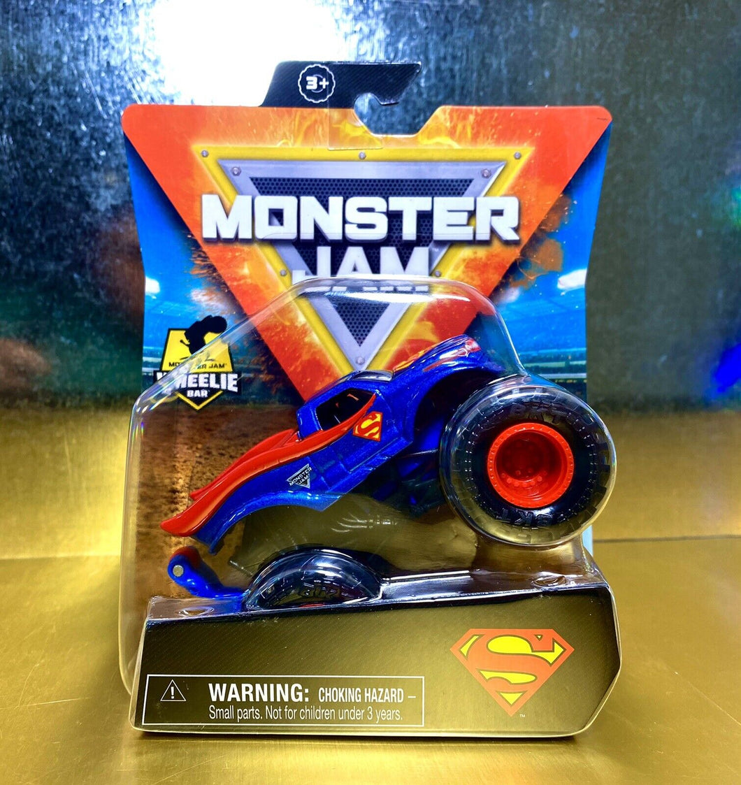 2022 Spin Master Monster Jam - SUPERMAN Diecast Monster Truck (w/ Wheelie Bar)