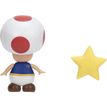 Load image into Gallery viewer, 2021 JAKKS Pacific World of Nintendo Action Figure: TOAD (w/ Super Star)