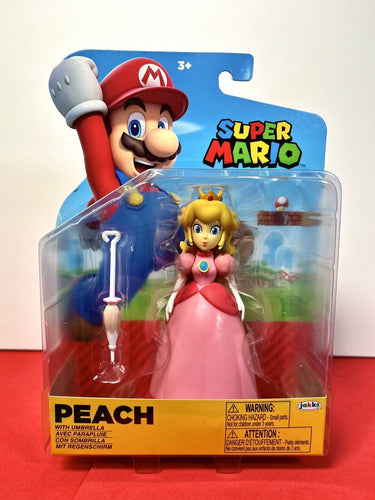 2023 JAKKS Pacific World of Nintendo Action Figure: PRINCESS PEACH (w/ Umbrella)