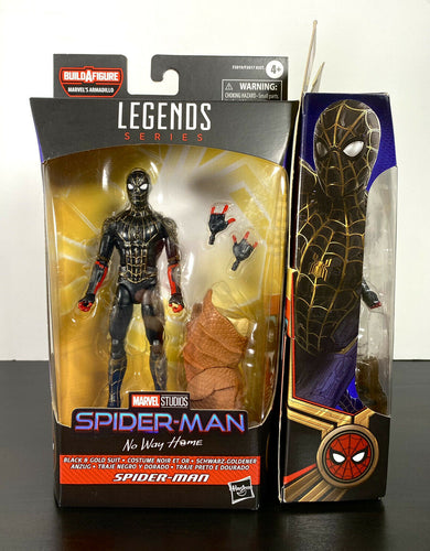 2021 Marvel Legends Series Figure - SPIDER-MAN (Black & Gold Suit) - No Way Home