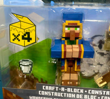 Load image into Gallery viewer, 2021 Minecraft Craft-A-Block Figure 2-Pack: WANDERING TRADER AND LLAMA