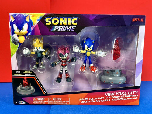 2023 JAKKS Sonic Prime New Yoke City 3-Pack - Sonic, Tails Nine, & Rusty Rose