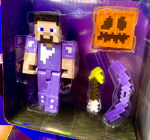 Load image into Gallery viewer, 2021 Mattel Minecraft - Ultimate Ender Dragon Figure w/ Enchanted Armor Steve!