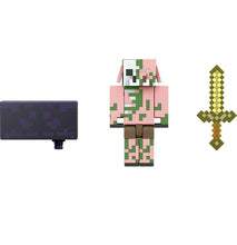 Load image into Gallery viewer, 2022 Minecraft Build-a-Portal Action Figure: ZOMBIFIED PIGLIN (w/ Gold Sword)