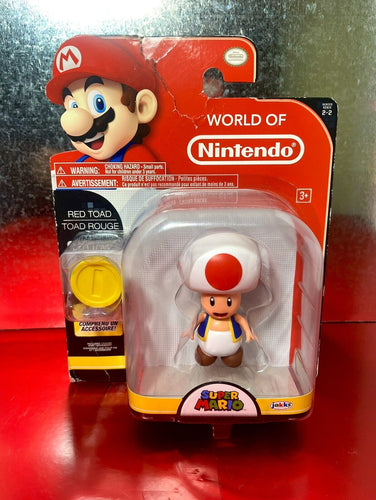2016 JAKKS World of Nintendo Action Figure: TOAD (w/ Coin) - Damaged Box!