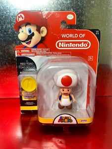 2016 JAKKS World of Nintendo Action Figure: TOAD (w/ Coin) - Damaged Box!