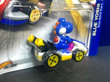 Load image into Gallery viewer, 2022 Hot Wheels Mario Kart - BLUE YOSHI (Standard Kart) Diecast Car