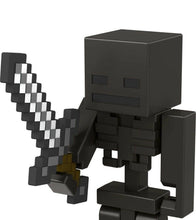 Load image into Gallery viewer, 2022 Minecraft Build-a-Portal Action Figure: WITHER SKELETON (w/ Iron Sword)
