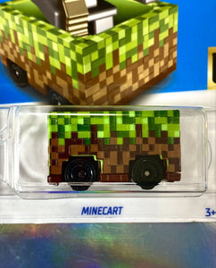 2022 Hot Wheels Minecraft Grass Block MINECART - HW Screen Time (2/10)