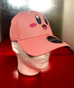 BioWorld Nintendo - KIRBY Face Embroidered Pre-Curved Adjustable Hat OSFM