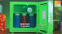 Load image into Gallery viewer, Minecraft Green Creeper Mini Fridge w/Ambient LED Lighting (6.7L, Up To 9 Cans)