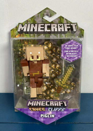 2021 Minecraft Caves & Cliffs Action Figure: PIGLIN (w/ In-Game Item Code!)