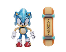 Load image into Gallery viewer, 2022 JAKKS Gold Sonic the Hedgehog Action Figure - CLASSIC SONIC with Skateboard