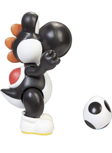 2021 JAKKS Pacific World of Nintendo 4” Action Figure: BLACK YOSHI (w/ Egg)