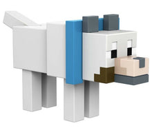 Load image into Gallery viewer, 2021 Minecraft Craft-a-Block Action Figure: WOLF (Blue Collar)