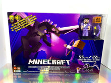 Load image into Gallery viewer, 2021 Mattel Minecraft - Ultimate Ender Dragon Figure w/ Enchanted Armor Steve!