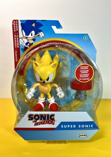 2024 JAKKS Pacific Sonic the Hedgehog Figure: CLASSIC SUPER SONIC (w/ Spring)